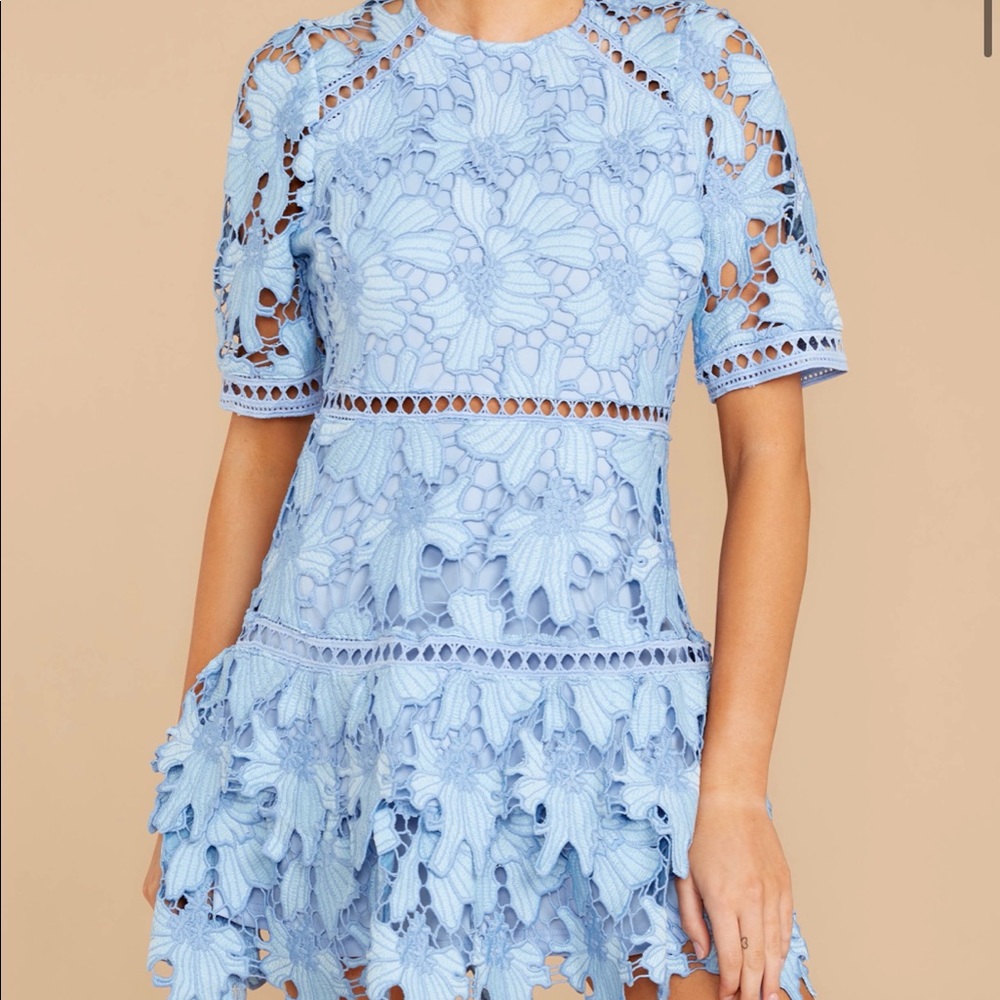 Red dress boutique powder blue dress